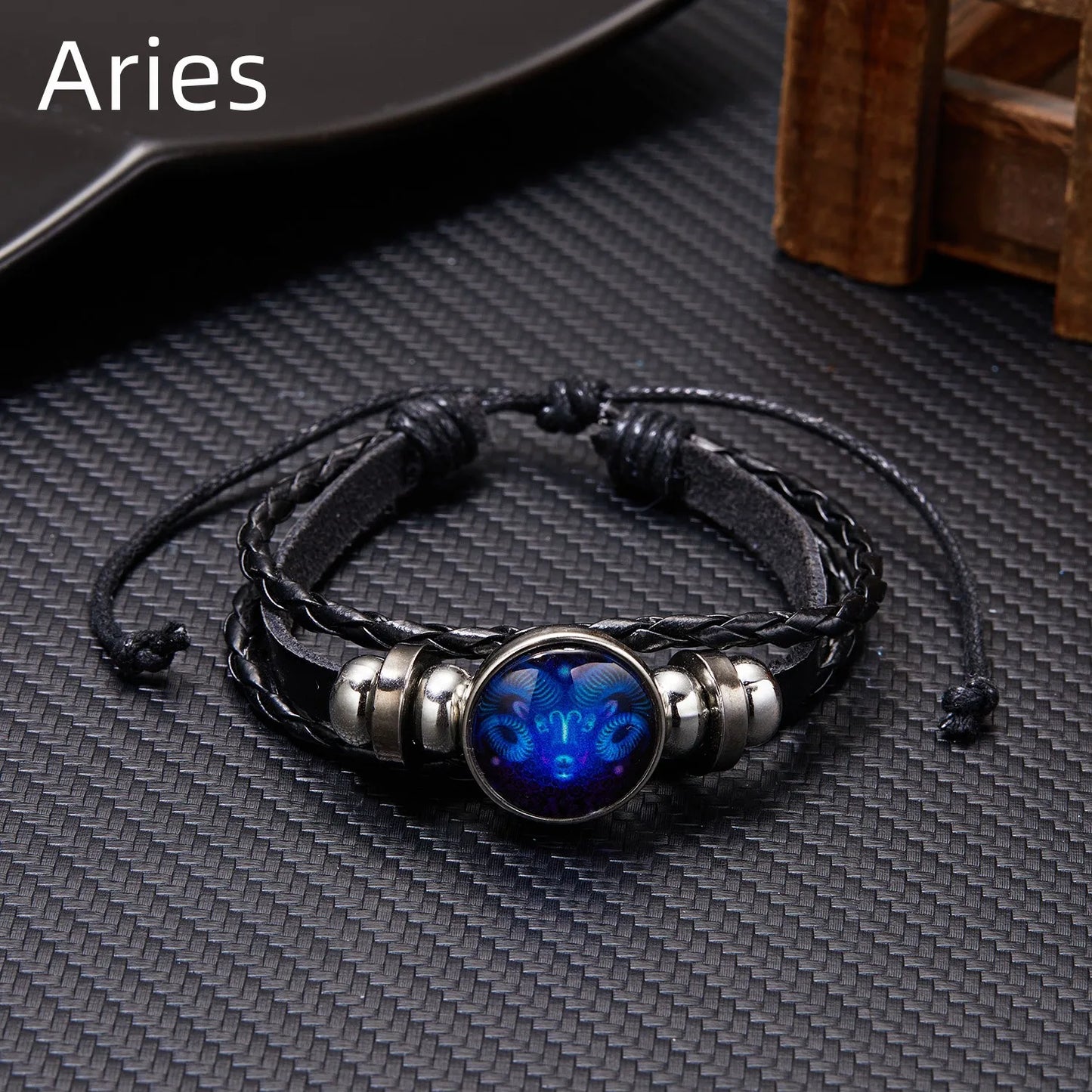 12 Constellation Zodiac Sign Charm Luminous Bracelets Men Women Vintage Multilayer Wrap Leather Bracelet & Bangle Birthday Gift